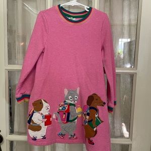 Mini Boden Appliqué Sweatshirt Dress